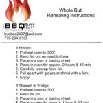 Boston Butt Reheating Instructions